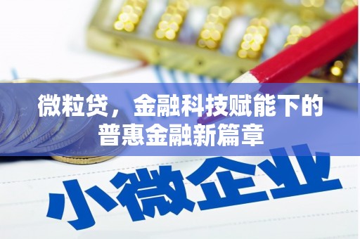 湘西微粒贷，金融科技赋能下的普惠金融新篇章