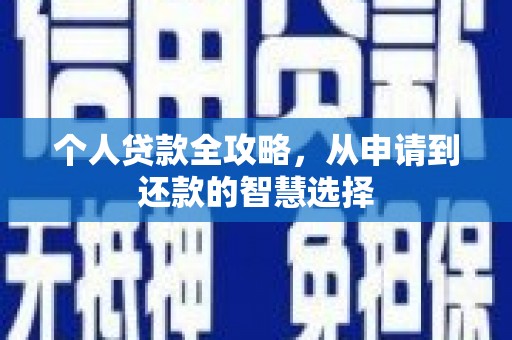 湘西个人贷款全攻略，从申请到还款的智慧选择