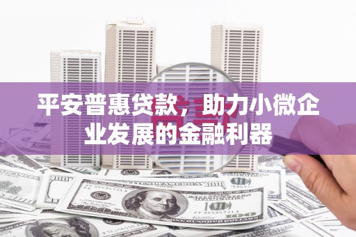湘西平安普惠贷款，助力小微企业发展的金融利器