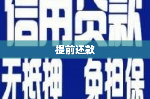 湘西提前还款