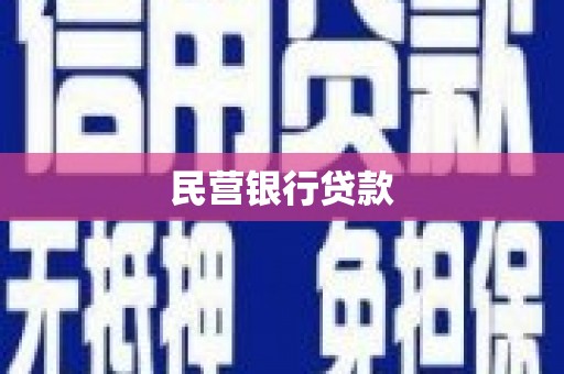 湘西民营银行贷款