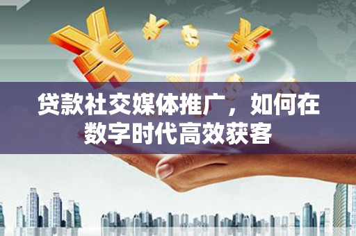 湘西贷款社交媒体推广，如何在数字时代高效获客