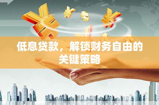 湘西低息贷款，解锁财务自由的关键策略
