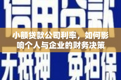 湘西小额贷款公司利率，如何影响个人与企业的财务决策