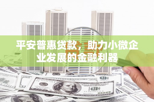 湘西平安普惠贷款，助力小微企业发展的金融利器