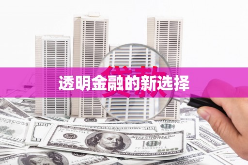 湘西透明金融的新选择