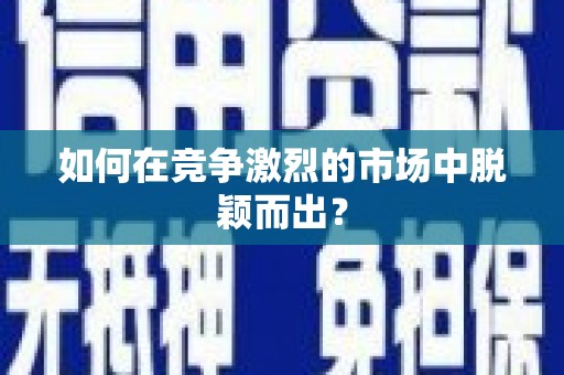 湘西如何在竞争激烈的市场中脱颖而出？